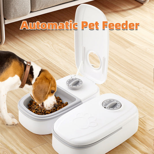Smart Automatic Pet Feeder with Timer & Stainless Bowl